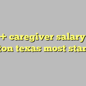 10+ caregiver salary in houston texas most standard