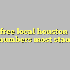 10+ free local houston chat line numbers most standard
