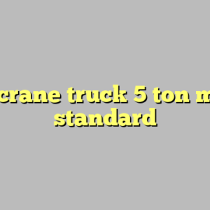 9+ crane truck 5 ton most standard