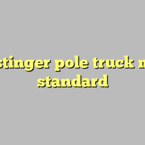 9+ stinger pole truck most standard