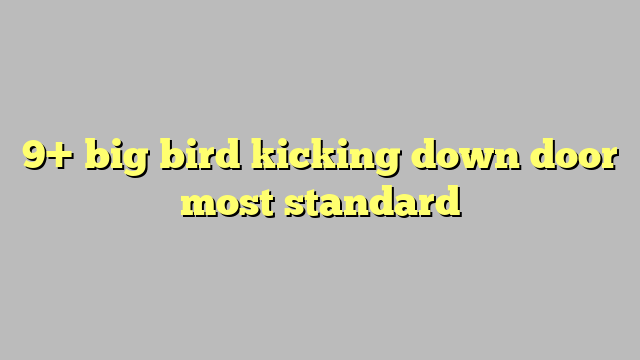 9 Big Bird Kicking Down Door Most Standard Công Lý And Pháp Luật 7566
