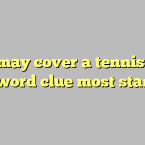 9+ it may cover a tennis court crossword clue most standard