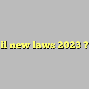 il new laws 2023 ?