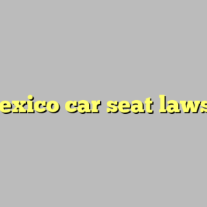 mexico car seat laws ?