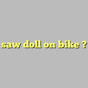 saw doll on bike ?