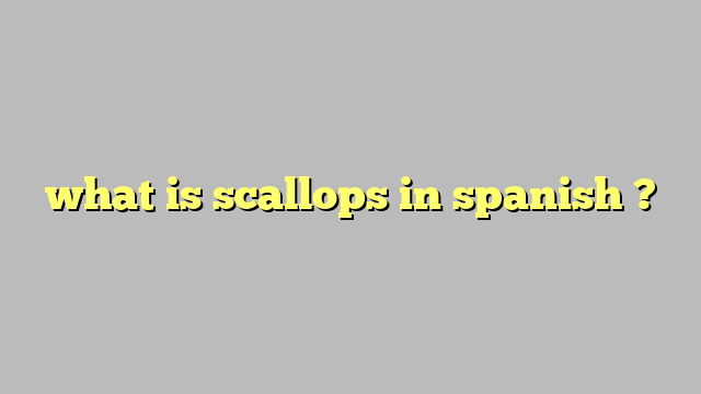 What Is Scallops In Spanish  