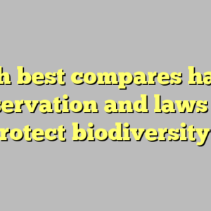 which best compares habitat preservation and laws that protect biodiversity ?