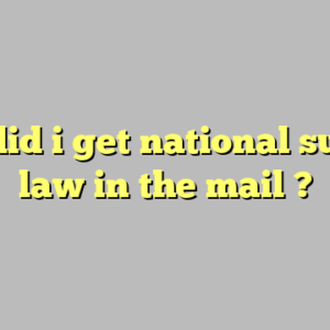 why did i get national sunday law in the mail ?