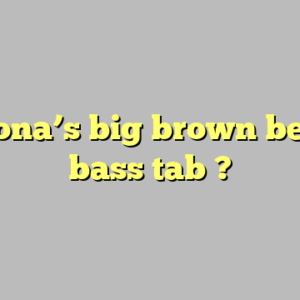 wynona’s big brown beaver bass tab ?