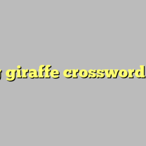 young giraffe crossword clue ?